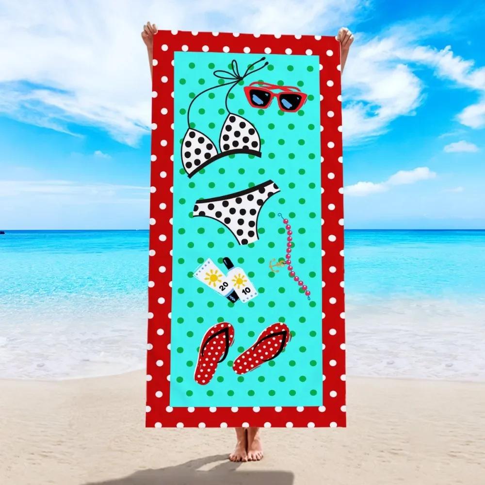 Seaside Beach Pineapple Beach Towel 3D Print Microfiber Soft Water Absorbing Breathable For Adult Kids Swimming Bath Towel