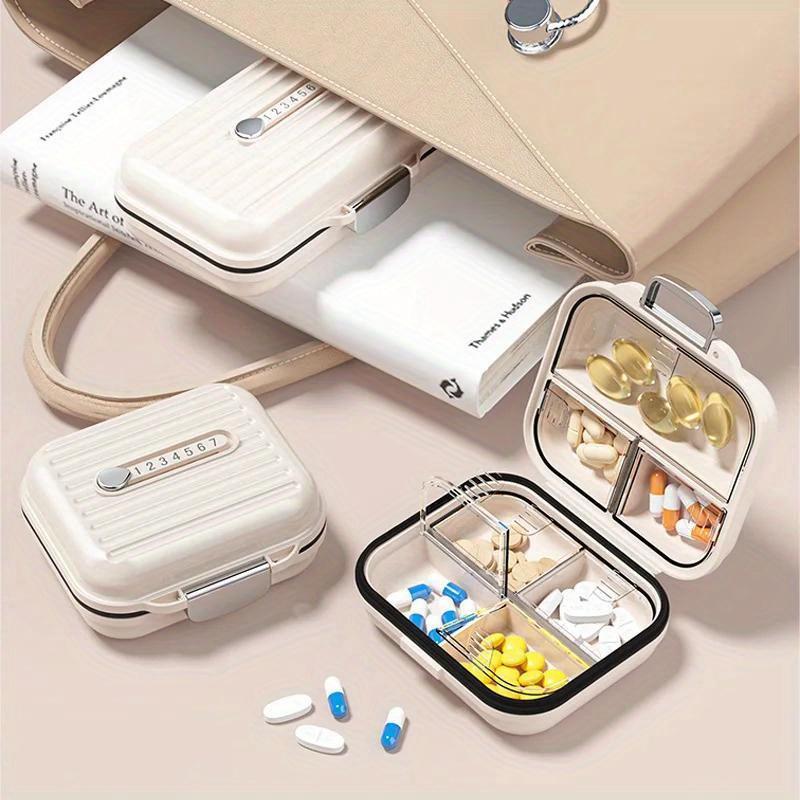 1 Stück 7 Fächer Mini Tragbare Pillendose Wöchentlicher Medikamenten-Vitamin-Aufbewahrungsorganizer Reise Tabletten Versiegelte Box Pillenetui Behälter