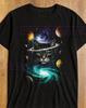 Cosmic Cat Galaxy Vision T-Shirt, Space Cat Universe Kitten Graphic Tee, Galactic Feline Cosmic Animal Shirt, Vintage Celestial Gift