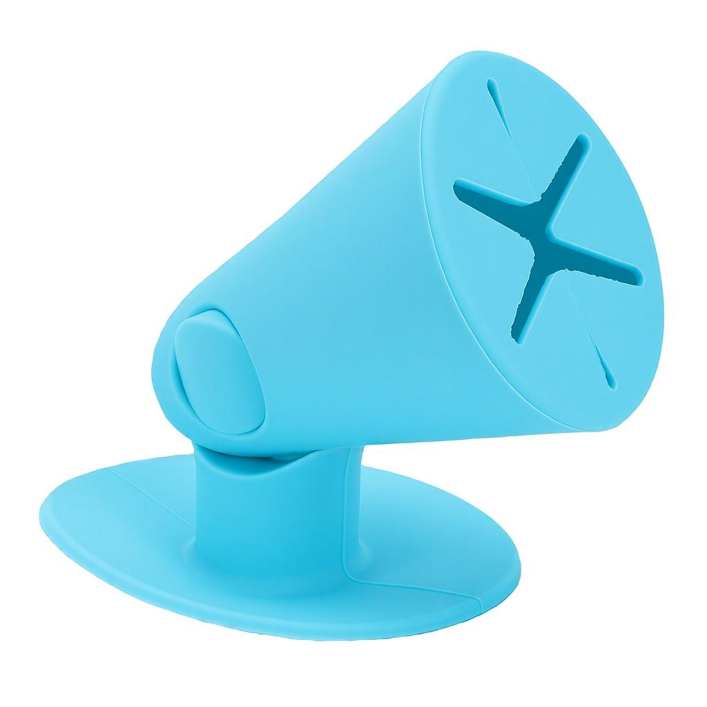 Nail Polish Bottle Holder Anti Spill Silicone Suction Nail Polish Holder Stand Light Blue