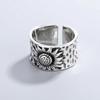 Sunflower Ring Exaggerated Punk Hip-hop Sunflower Wide Open Ring