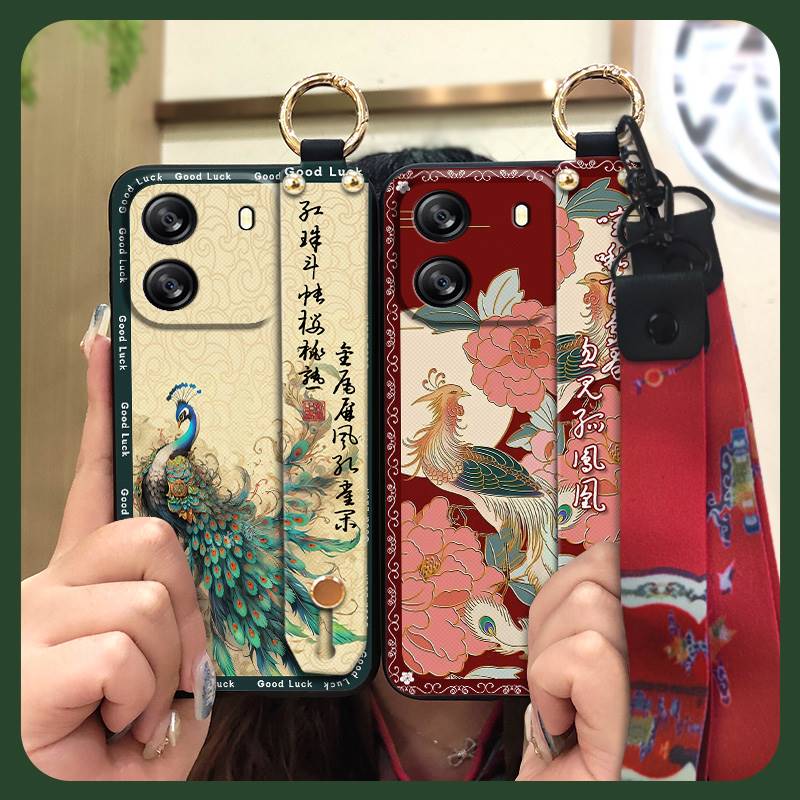 Soft Case Dirt-resistant Phone Case For Blackview Wave 6C Protective Back Cover For Mom Ring Lanyard Anti-knock Fashion