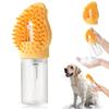 Dog Bath Brush with Soap Dispenser Non-Slip Handle Ultra-Soft Silicone Bristles Built-in Shampoo Dispenser Pet Brush