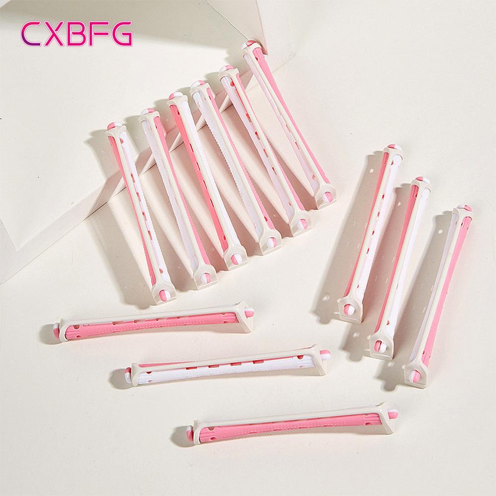 12 buc bigudiuri fără căldură, bigudiuri moi, tijă de ondulare, miez de tragere, bucle leneșe, tije flexibile, formatoare de onduleuri, instrumente de coafat