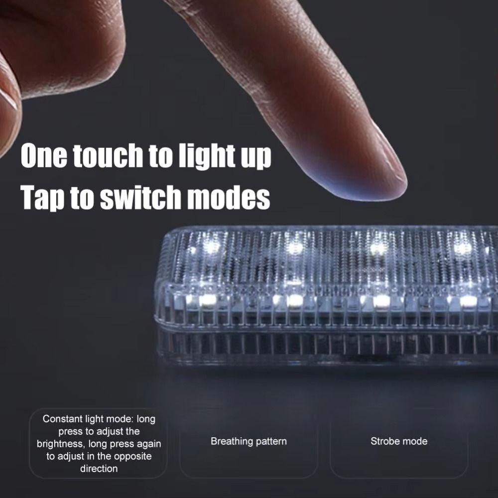 Magnetic Mount LED Car Touch Light Touch Sensor Mini Size USB Night Light Soft Light Dimmable Light LED Filament Nightlight