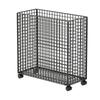 Mat Storage Cart Foldable Stand Space Saving with Wheels Organizer Basket for Home Bathroom