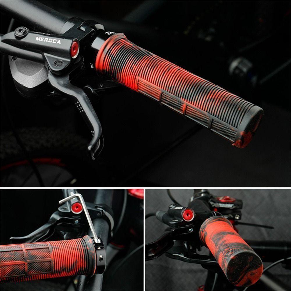 Practical TPR Bicycle Handle Bar Grips Non-slip Shockproof Handlebar Cover 5 Colors Cycling Accessories Outdoor Sports