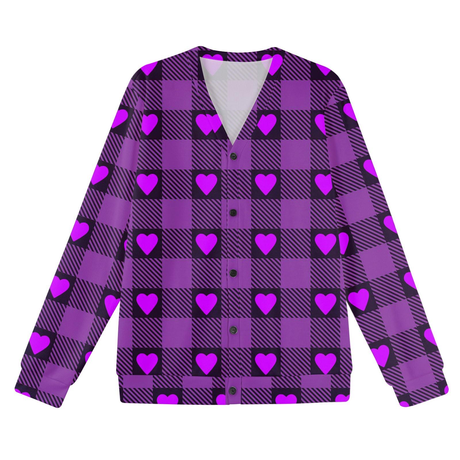 

Мужская повседневная однобортная модная куртка-кардиган на пуговицах с длинными рукавами M фиолетовый