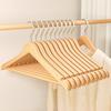 2/4 Wooden Hangers Solid Wood Hangers Clothing Store Wardrobe Wooden Clothes Hangers Home Seamless Adult Clothes Rack