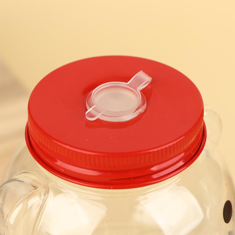 500ml Tragbare Cartoon-Bären Transparente Flaschen Klare Milchtee Kaffee Flasche Für Bubble Tea Saft Milchshake Partyzubehör