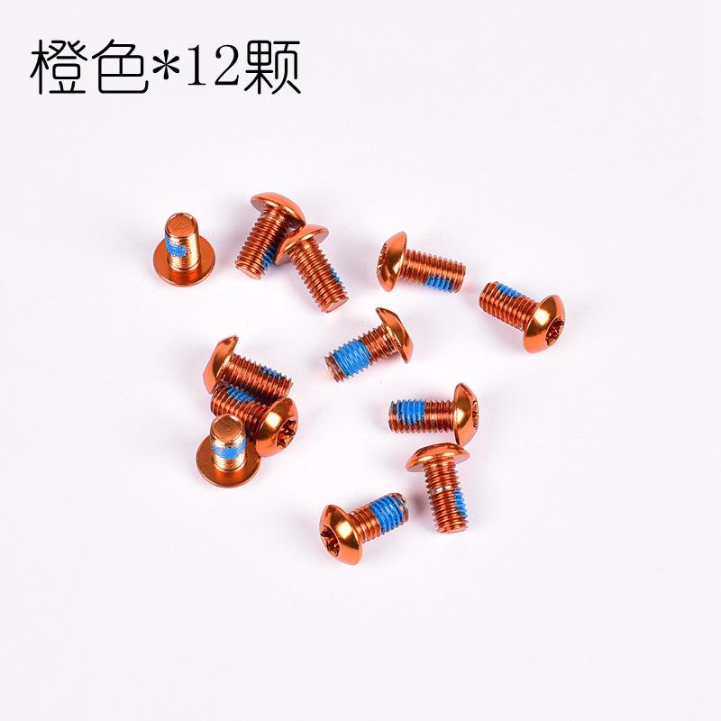 12 Pezzi/Confezione Colorati Rotor Freno a Disco Bici MTB Bicicletta Viti Torx T25 Acciaio Inossidabile M5*10mm Strada