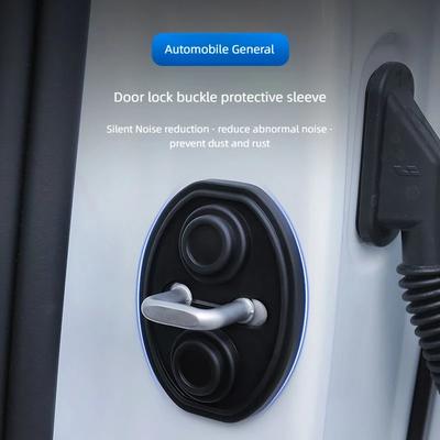 Autodeuren Slot Beschermingspad Geluidsreductie Schokabsorptie Deurslot Deksel Universele Deurslot Gesp Rubberen Manchet