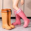 Bundle Mouth Water Shoes Women's Non-slip High Tube Women's Rain Shoes New Rain Boots Women's Adult Water Boots Wear-resistant High Boots