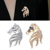 Minimalist Equestrian Themed Brooch Polished Alloy Construction Versatile Wear For Parties And Work Environments