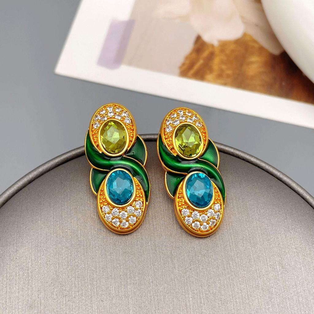 Sternenstaub Shuttle High-End Zirkon Tropfenglasur Retro Ohrringe