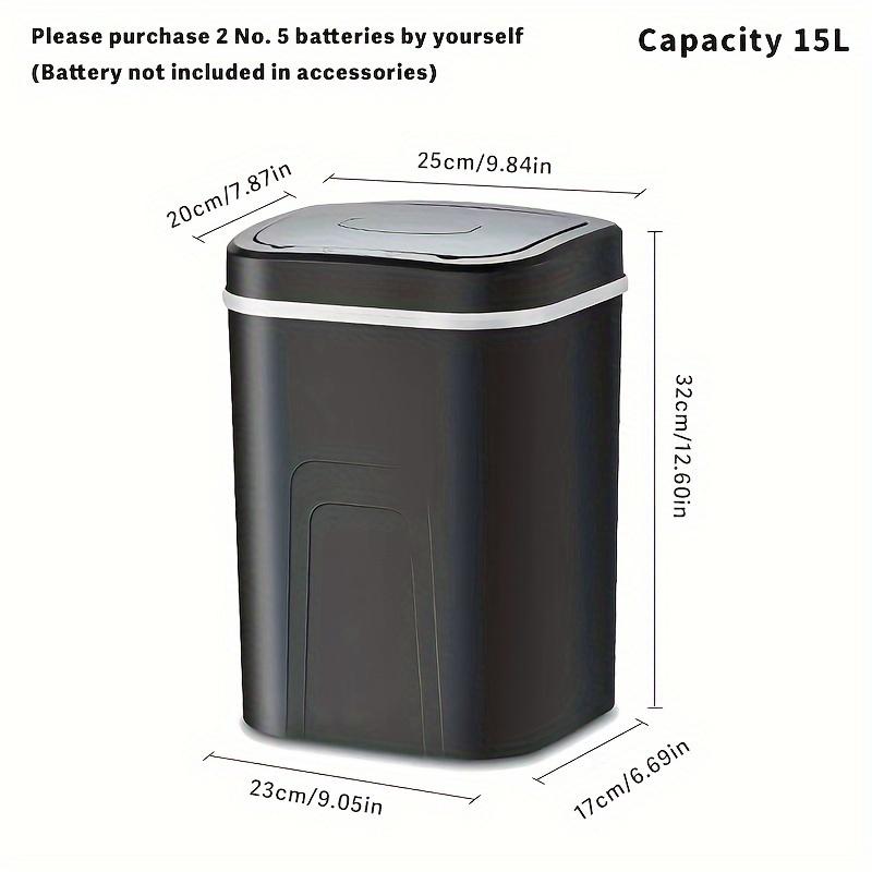 

Электрический интеллектуальный мусорный бак объемом 15 л с сенсорным выключателем, бесшумным медленным закрытием, автоматической герметизацией, бесконтактными режимами очистки крышки