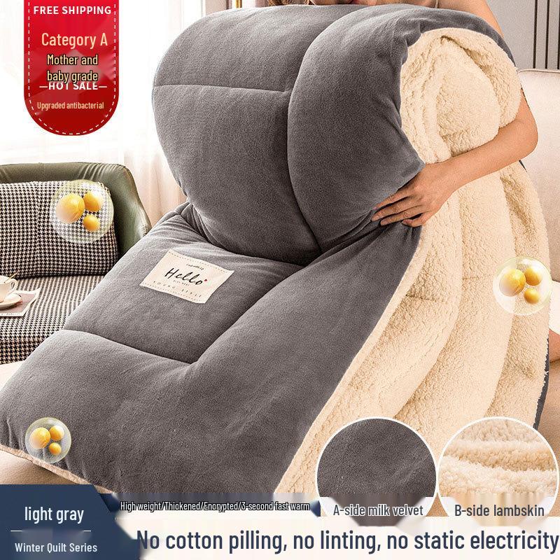 Zimowa kołdra z wełny jagnięcej i bawełny: Gruba Ciepła Kołdra na Łóżka Pojedyncze i Podwójne