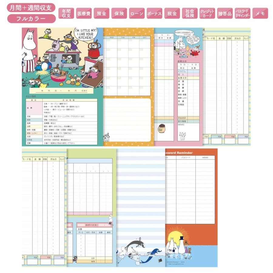 Gakken Staful Moomin Household Account Book A5 Pink A113-15