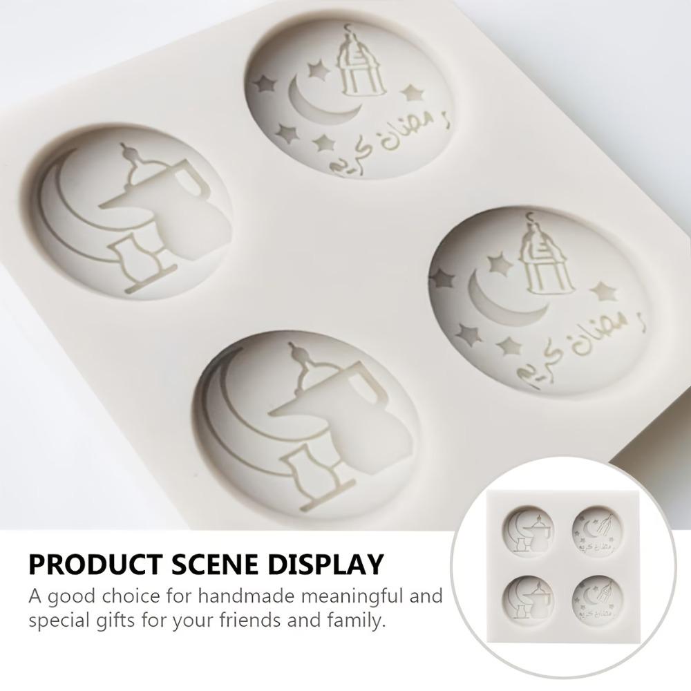 Multi-Purpose Silicone Ramadan Moon Mold Ramadan Themed Non-stick Stars Chocolate Mold DIY Flexible Baking Mold Chocolate Making