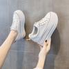 Inner heightening little white shoes new women's shoes low-top versatile muffin thick-soled casual leather single shoes