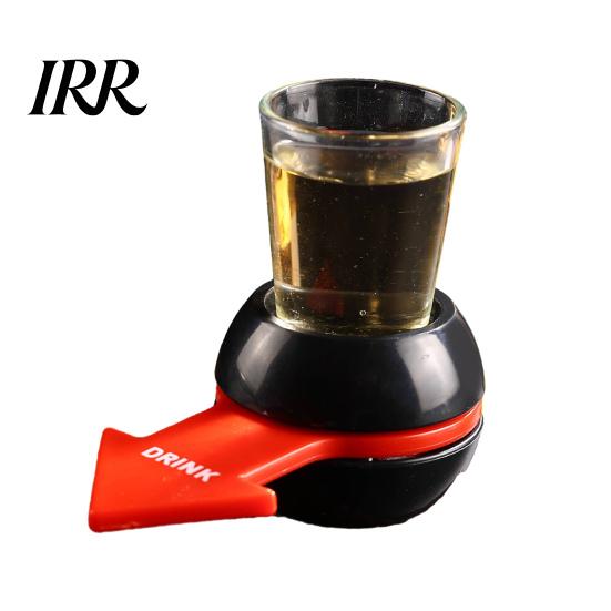 Party Game with Shot Glass Penalty Spin Wheel Drinking Toy, Fun Adults Pointer Rotating Punishment for Bar, KTV, Family Night, Parties, B