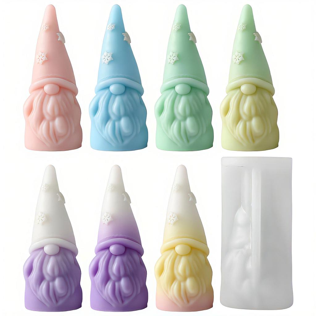 Dwarfs Candle Molds Handmade Castings Molds Christmas Silicone Moulds Epoxy Resin Molds Plasters Molds
