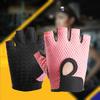 Damen Modische Atmungsaktive Fitness Halbfingerhandschuhe Outdoor Riding Sport Handschutz Halbfinger Schutz Anti-Rutsch Elastizität
