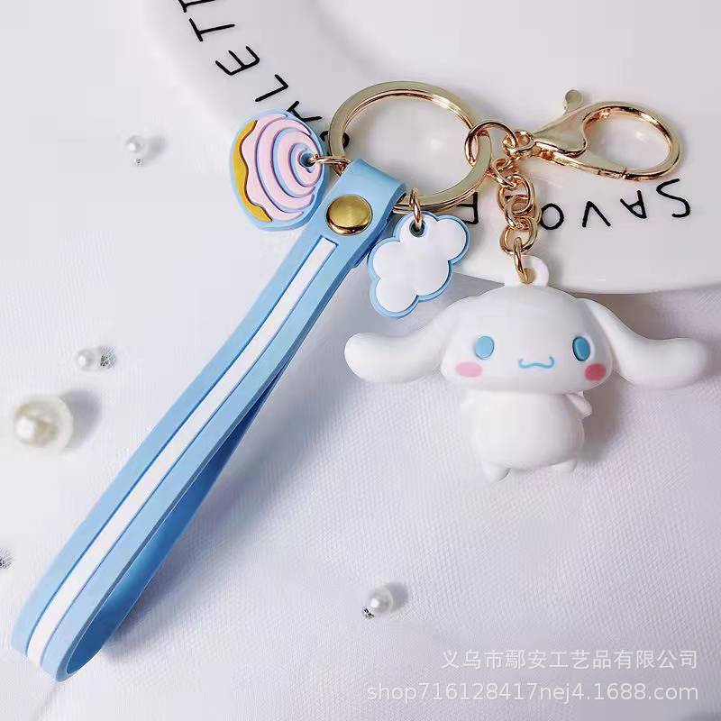 Hello Kitty Keychain Kawaii Cartoon Kuromi Car Key Ring Melody Cute Cinnamoroll Backpack Pendant Ornaments Girls Gifts