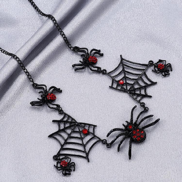 Spider Web Necklace Spider Pendant Necklace Punk Necklace Chain Jewelry Decor