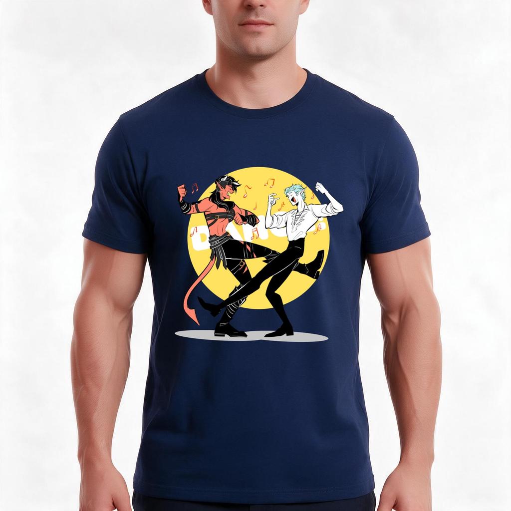 Funny Dancing TShirt Summer Casual Cotton Tee Oversized Streetwear Tops Vintage Graphic Print Loose Fit Short Sleeve