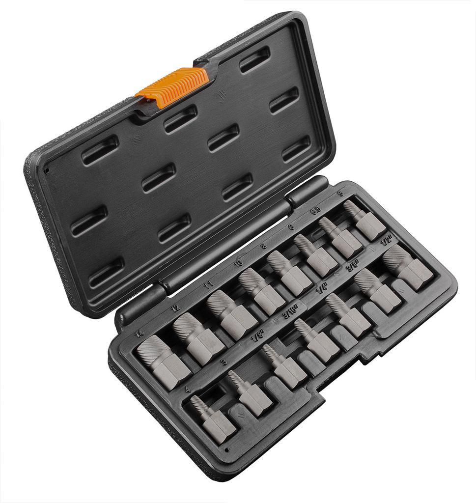 Screw Extractors for Broken Screws, Set of 15