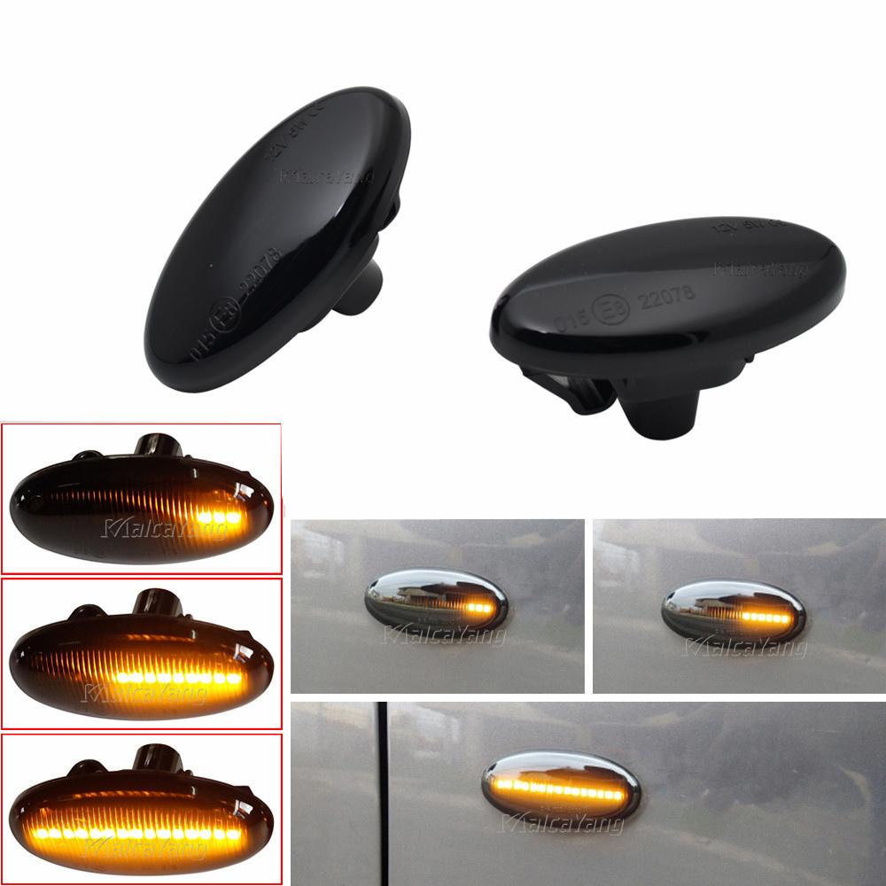 Modern Styling LED Side Indicator Repeater Turn Signal Blinker for Mazda 2 3 5 6 GG GY MPS BT-50 MPV Smoked Clear Dynamic Lights