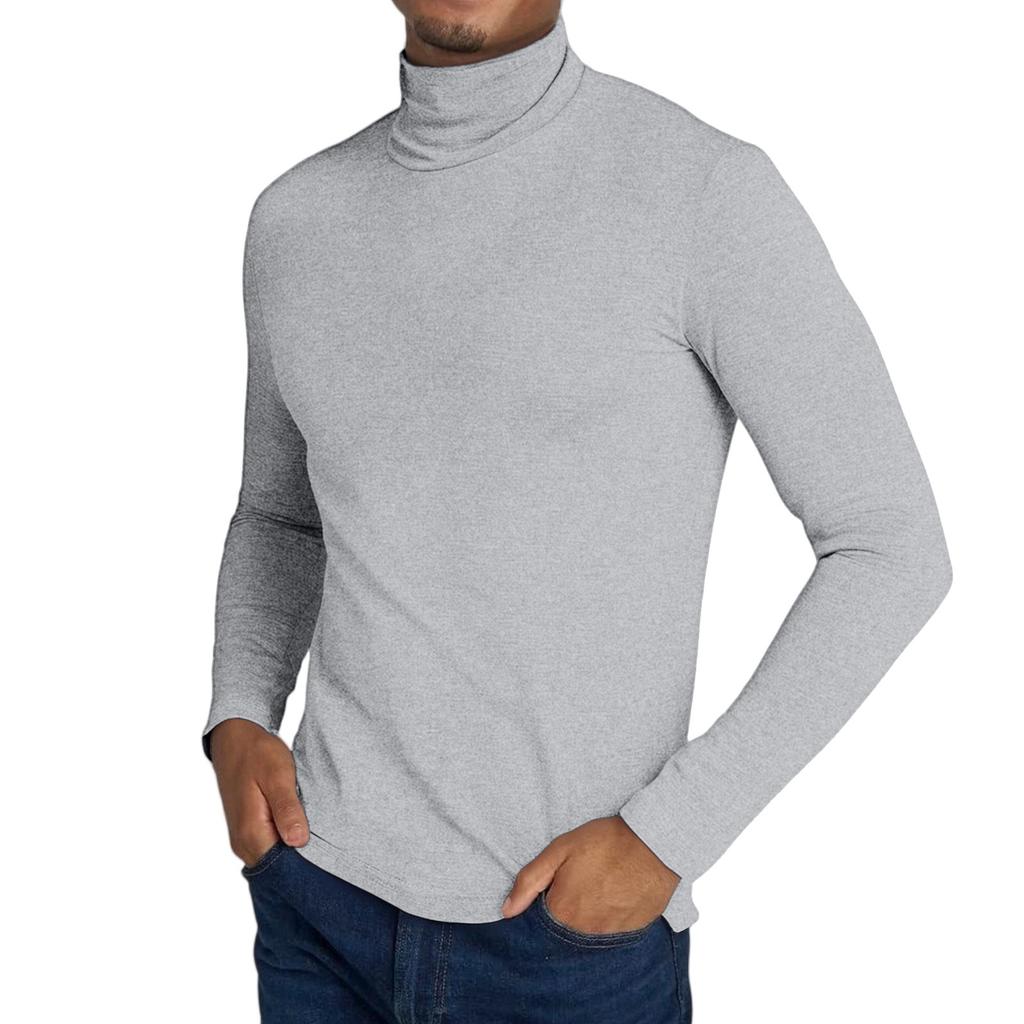 Men  Self-Cultivation Base Layer Shirt Middle Collar Long Sleeves T-Shirt