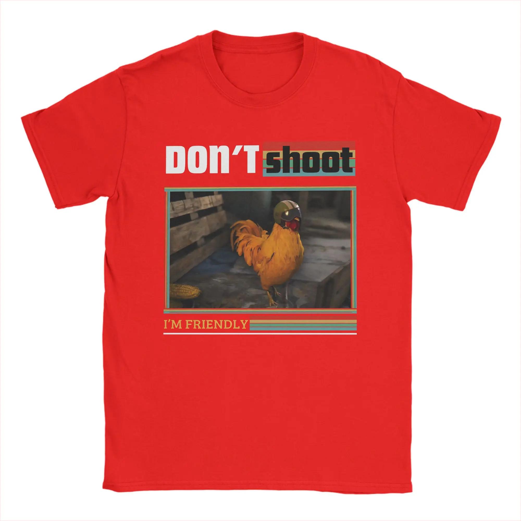 

Don’T Shoot I’M Friendly T-Shirt Summer Arc Raiders Harajuku T Shirts Mens Cotton O Neck Oversize Top Short Sleeves Tshirt 3XL