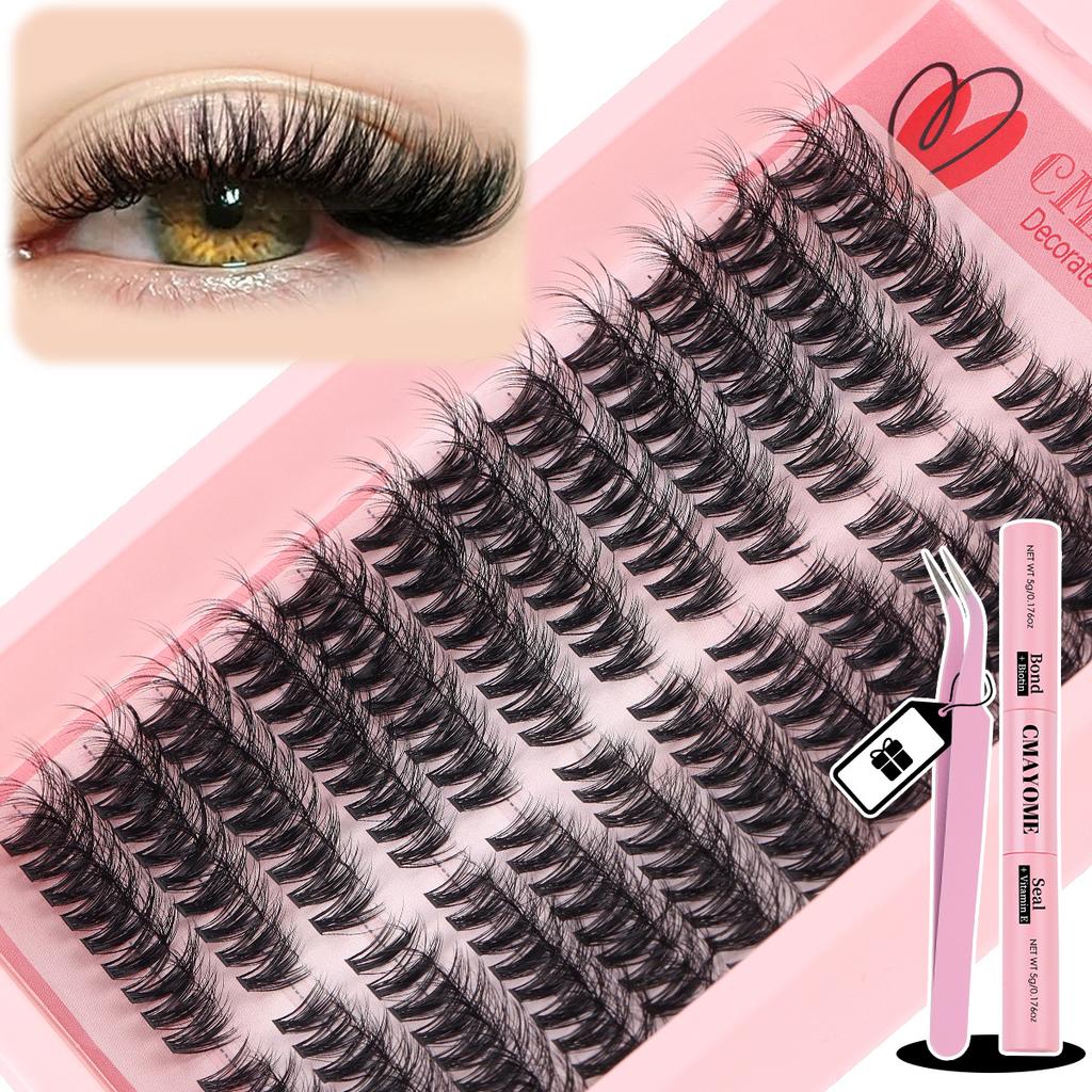 216 Clusters Single Cluster D Curve False Eyelashes Daily Activities 8-16Mmdiy Segmented Grafting Dense Hair