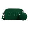 Charter 19 Logo Zip Closure Polished Litchi Grain Leather Crossbody Shoulder Bag Small Men Bags Ivy CW540-XEQ