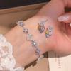 Exquisite Frost Flower Zirconia Bracelet: Colorful, High-End Floral Jewelry