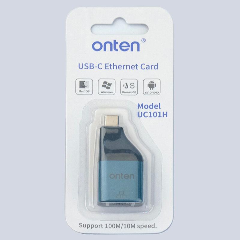 ONTEN UC101H USB-C to RJ45 Ethernet Adapter 100M/10M Network Speed Converter