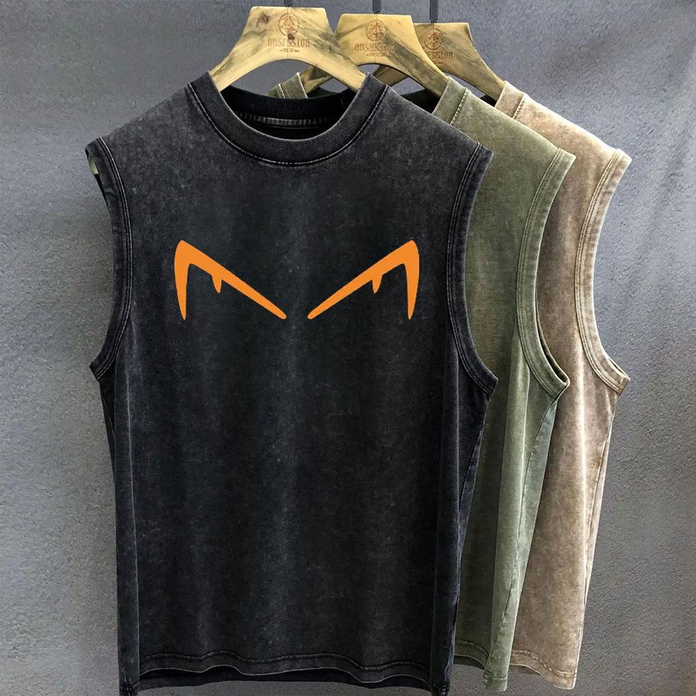 

Мужская майка винтажной стирки с абстрактным графическим принтом фигуры, оверсайз, без рукавов, летний женский спортивный топ Y2k 3XL