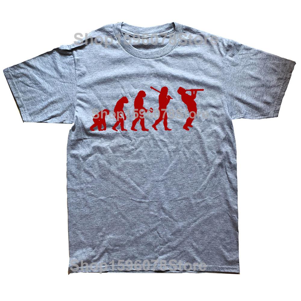 Clarinet Oboe Player Clarinetist Oboist Evolution Print T-Shirt Summer Casual Top Tee Printed T Shirt Fashion