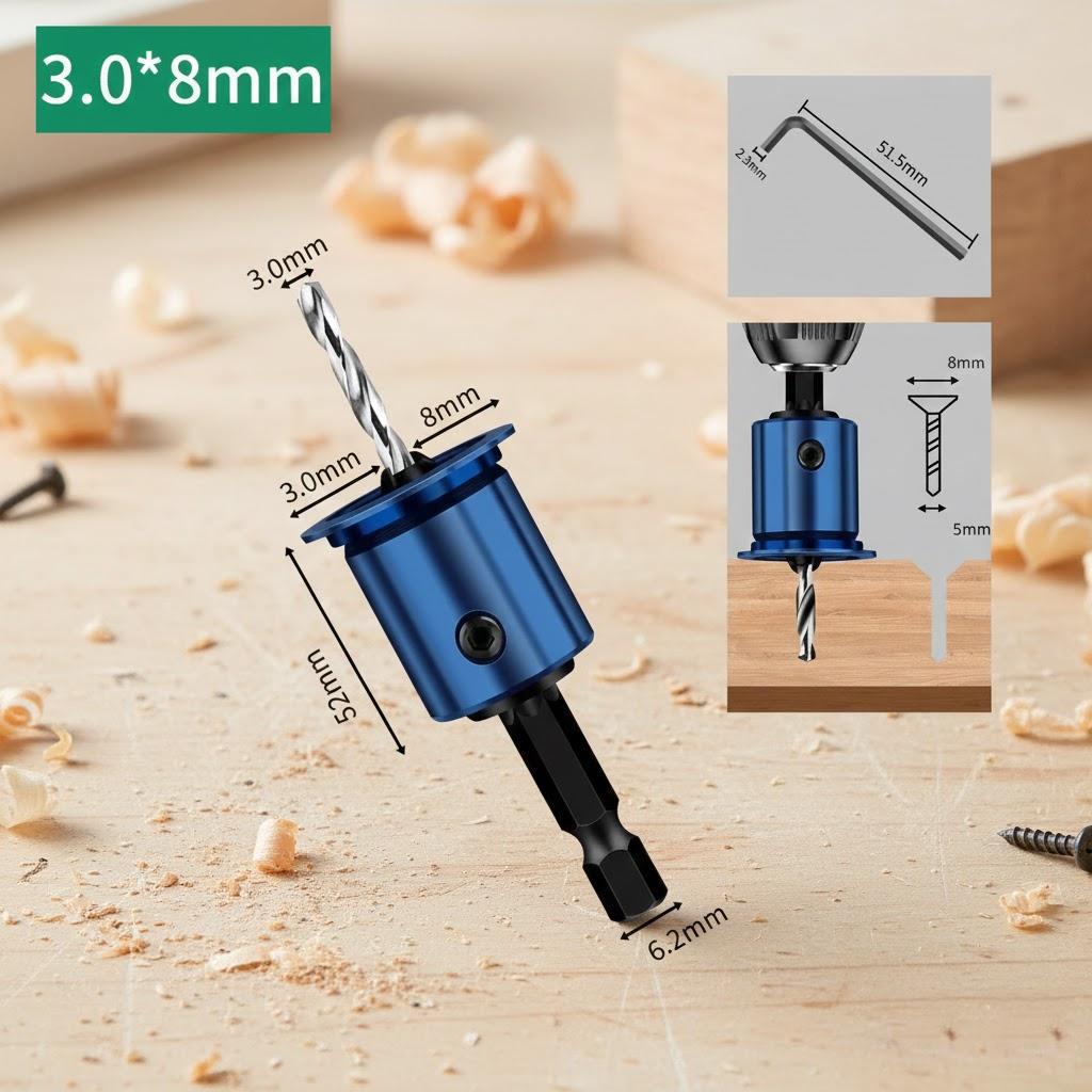 Alloy Core Countersink Drill Bit for Woodworking Router Tools Perfect for Drilling Pilot Holes in Wood