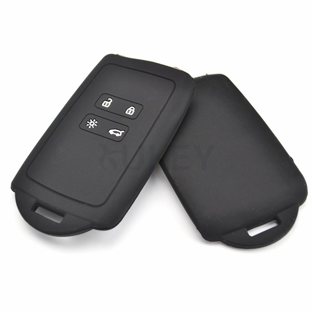 Silikonnyckelfodral med 4 knappar för 16 Renault Koleos Kadjar Captur Fob Cover