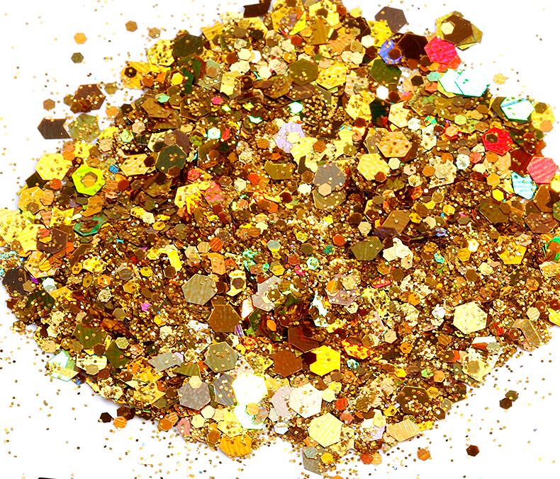 Multi-color Nail Sequins  Nail Art Flake Nail Glitter Paillette Mixed  Thin Shining 3D  Stickers Manicure Make up DIY
