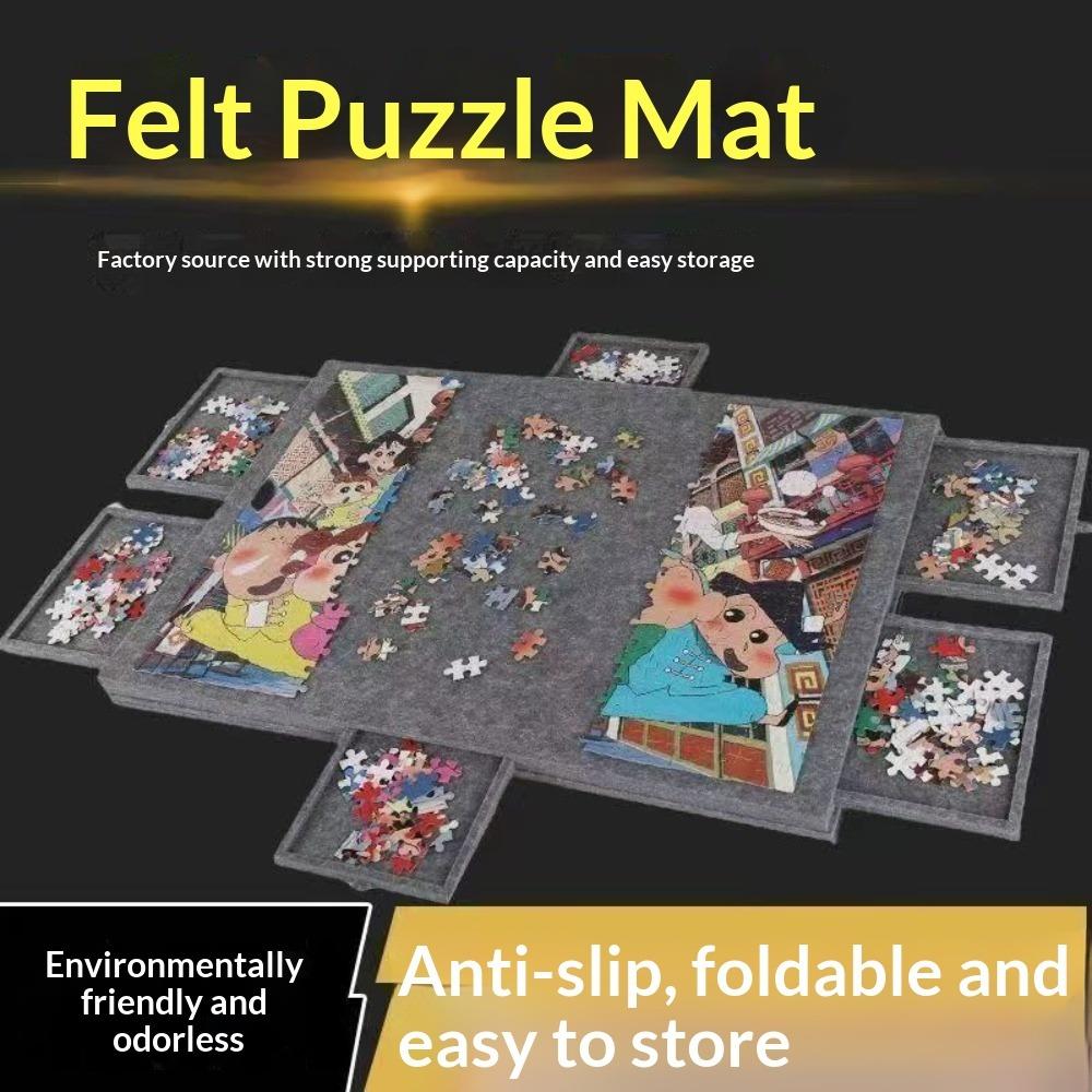 Tavolo Puzzle per Bambini con Supporto Copertura 6 Cassetti Tavola di Smistamento Puzzle Portatile Tavola Puzzle Tavolo Puzzle