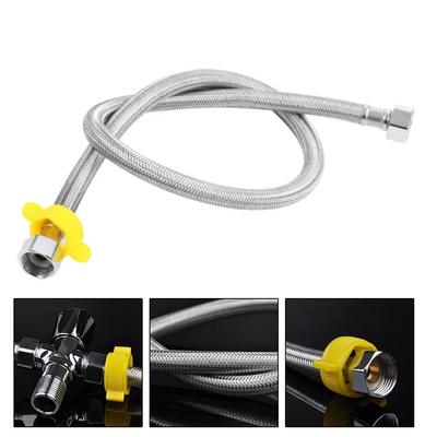 Stainless Steel Plumbing Explosion-Proof Flexible Braided Hose Faucet Water Pipe High Pressure Metal Hose Water Inlet Pipe