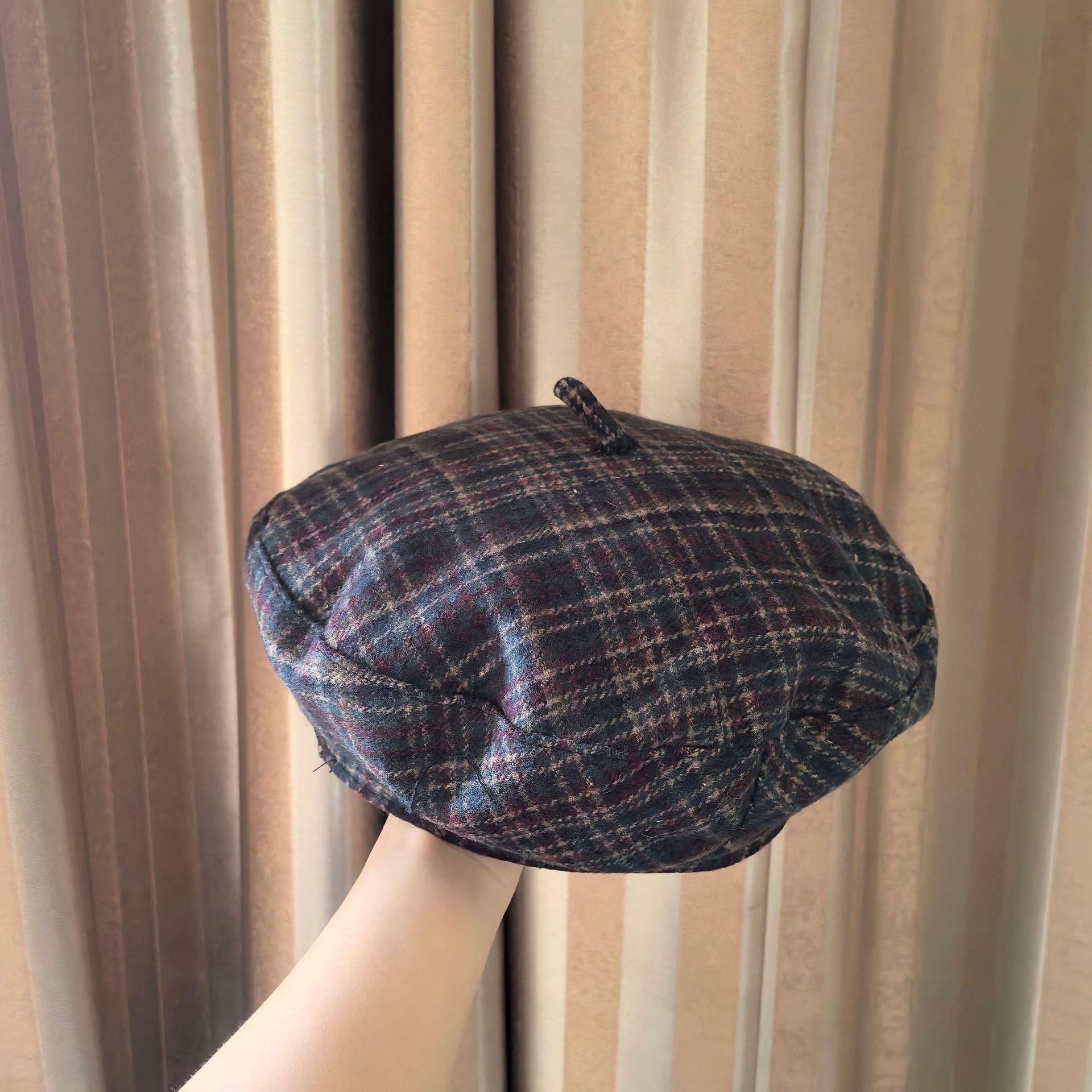 

Autumn and winter woolen thousand ugs retro fashion versatile painter hat foreign style beret show face small wholesale M（56-58cm）