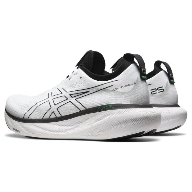 New Asics Gel Nimbus 25 White Black 1011B547-103