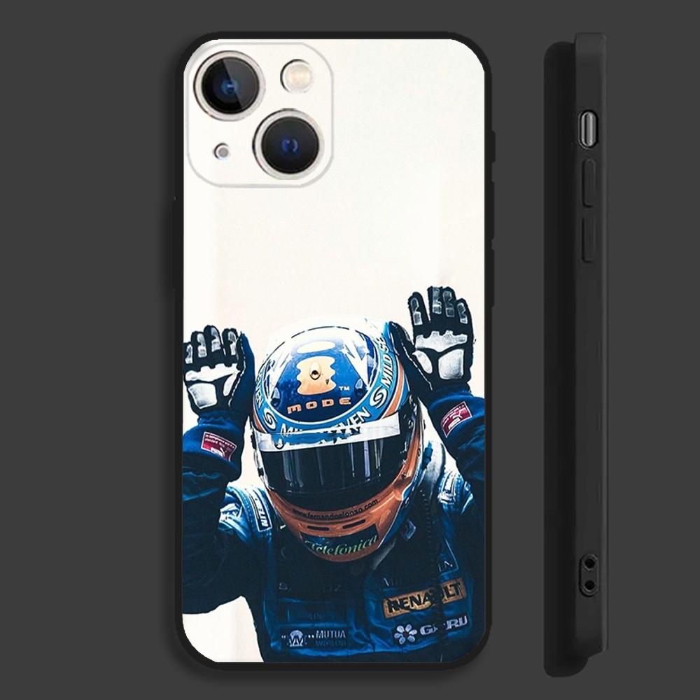 

F1 14 F-Fernando A-Alonso Phone Case For iPhone 16,15,14,13,12,11,Pro,Max,Plus,Mini,X,XS,XR,8,7,6,S,SE Soft Black Case iPhone13mini