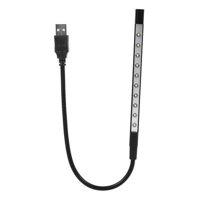 5V Flexible Mini USB LED Reading Light Lamp Flashlight For Laptop PC Computer Keyboard Black