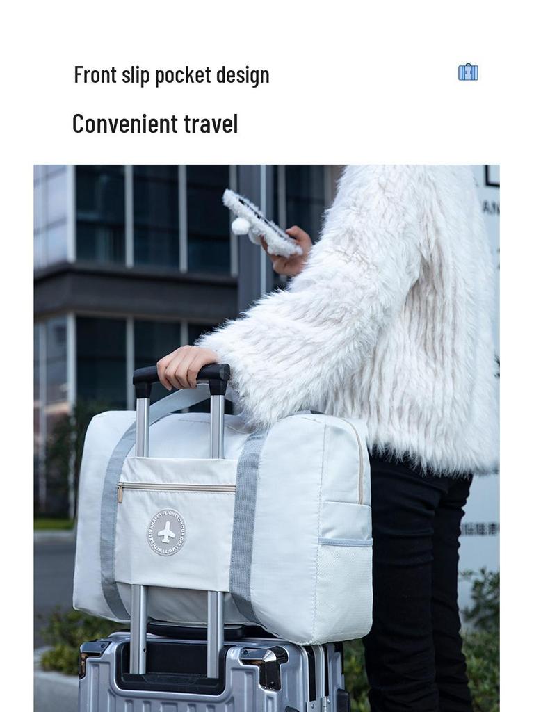 Large Capacity Foldable Women's Trolley Bag for Travel & Storage